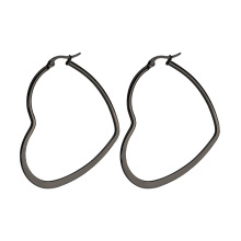 Cheap Wholesale Simple Exaggerated Big Gold Stainless Steel Hoop Earrings Heart Hoops Earrings Women Gold Big Round Earring Hoop